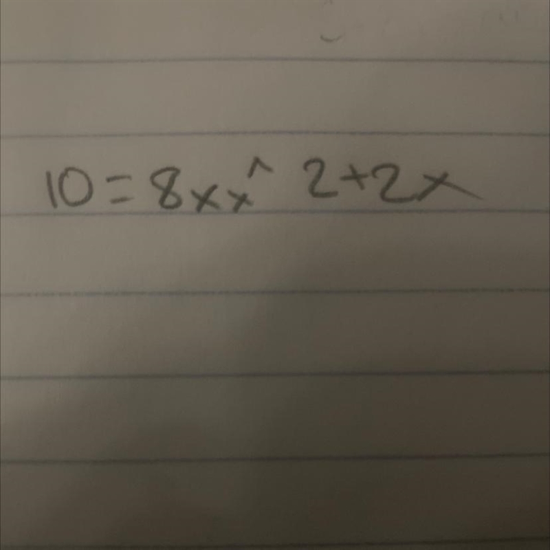 10=8x^2+2x in standard form with the steps-example-1