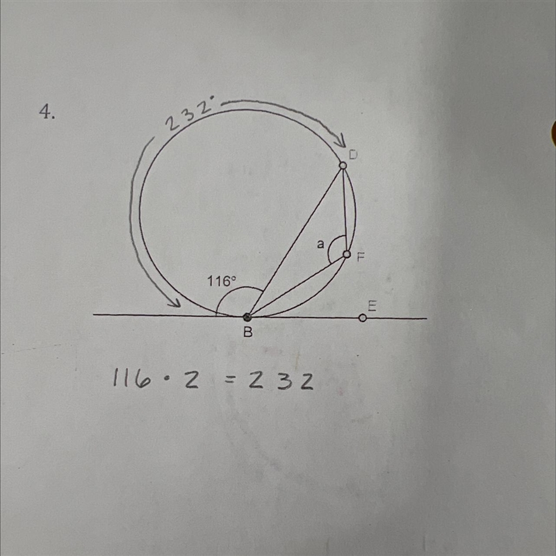 Can someone help me figure out angle a in this circle? thank you!-example-1