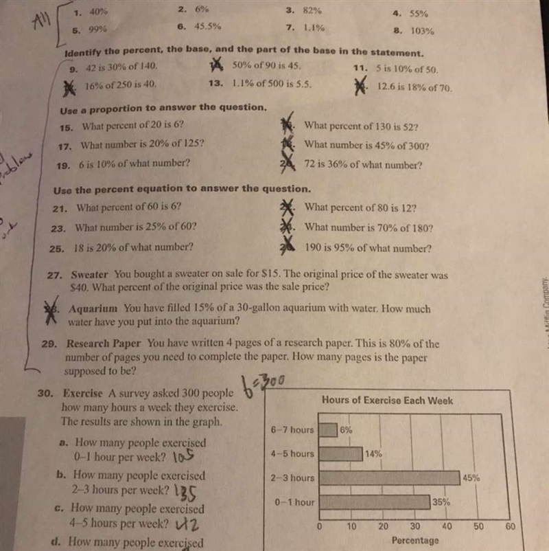 Please help Circled and x’d questions only-example-1