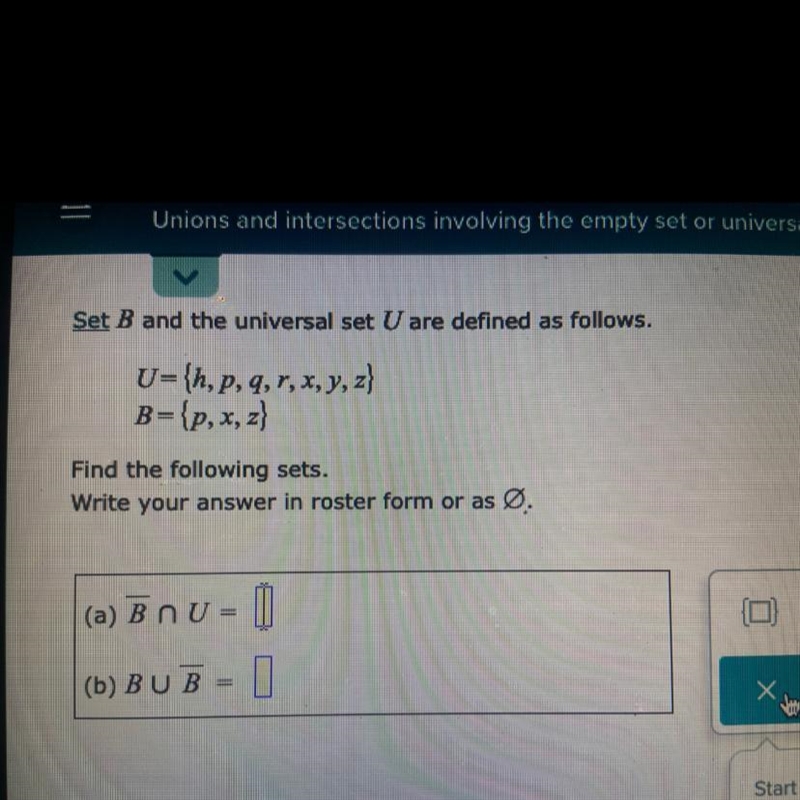 Find the following sets-example-1