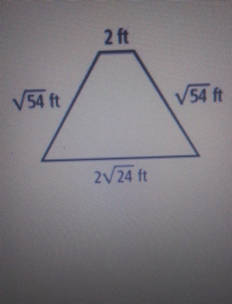 Find the perimeter as a radical expression in simplest form-example-1