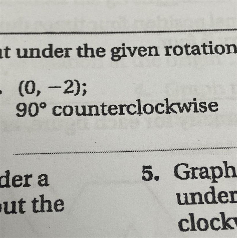 Find the coordinates of each point under the given rotation about the origin (0, -2) 90 counterclockwise-example-1