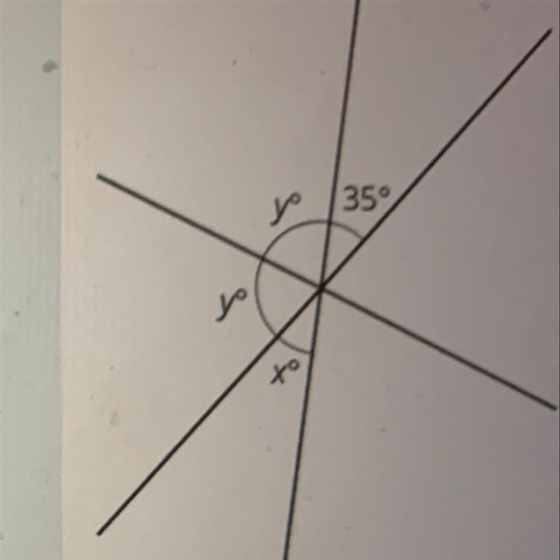 PLEASE ANSWER FAST ITS DUE RN What is the value of y in degrees? Type only the number-example-1