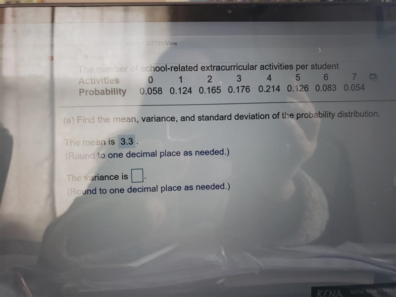 the number of school related activities per student 0 1 2. 3. 4. 5 0.058 0.124. 0.165. 0.176. 0.214. 0.126 70.054 Find-example-1