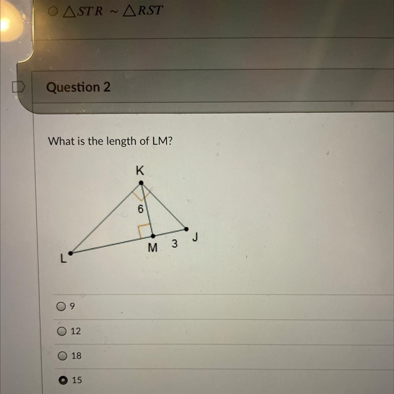 What is the length of LM?-example-1