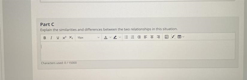 Part C Explain the similarities and the differences between the two relationships-example-1