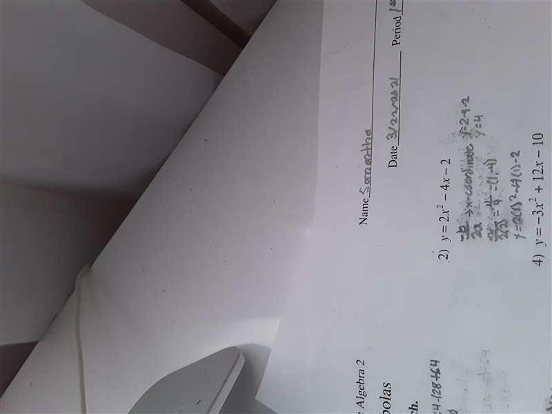 Date 31 Properties of Parubolas Identify the vertex of each + 10x 164 You 128 164 wordinate-example-1