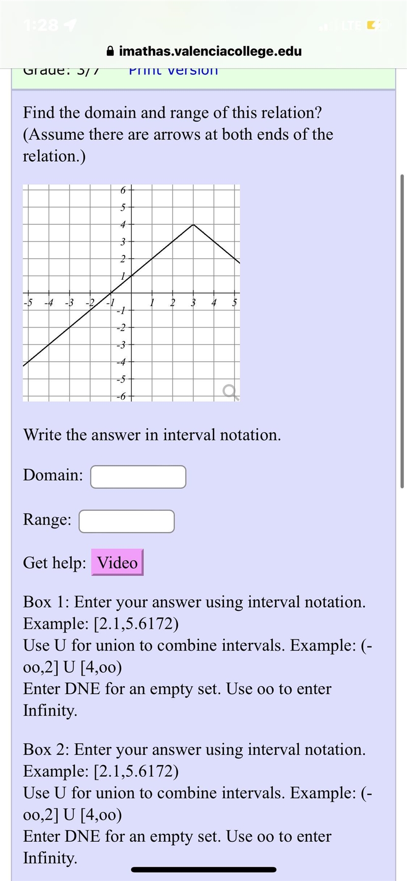 Find the domain and range of this relation? (Assume there are arrows at both ends-example-1