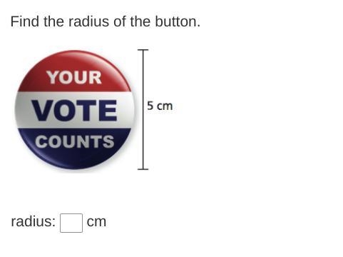 Find the radius of the button-example-1