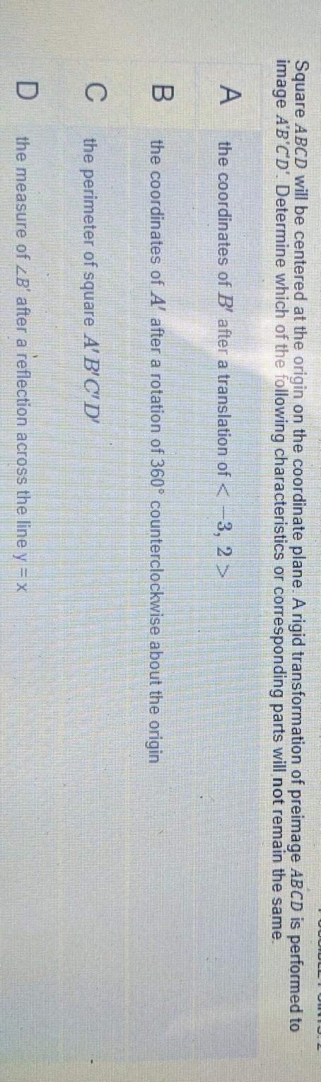 How do I find which of the following characteristics or corresponding parts will not-example-1