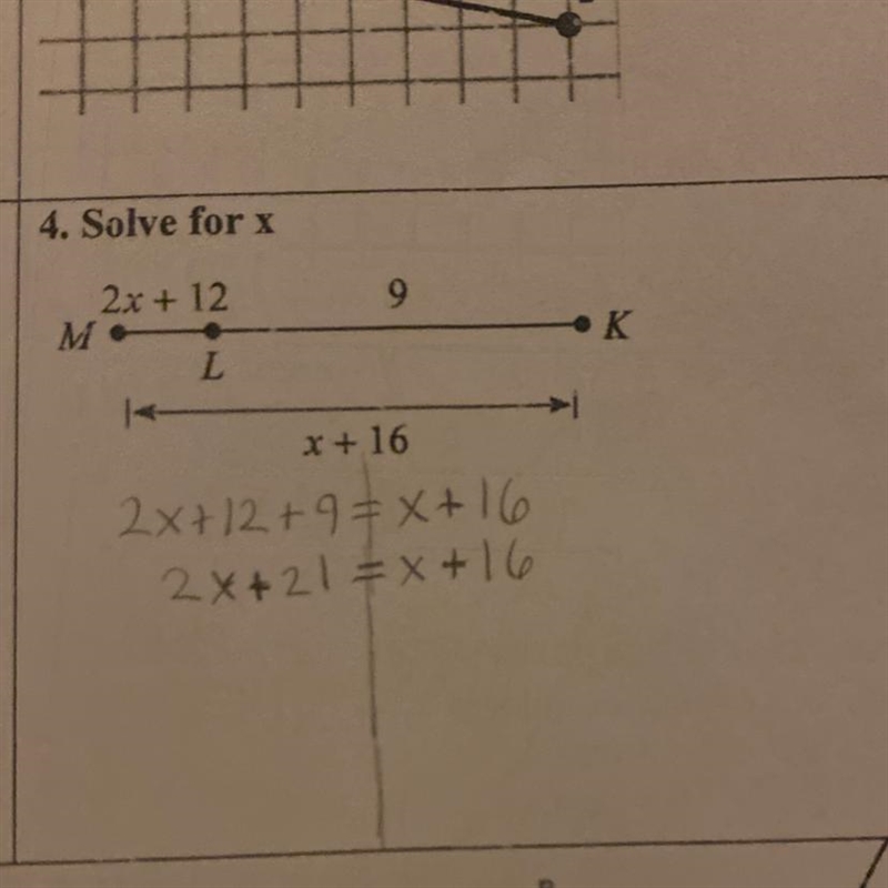 4. Solve for x 2x+12. 9 x+ 16-example-1