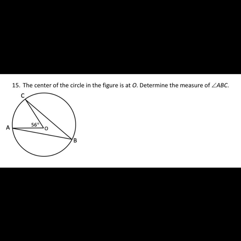 PLS PLS PLS HELP The center of the circle in the figure is at O. Determine the measure-example-1