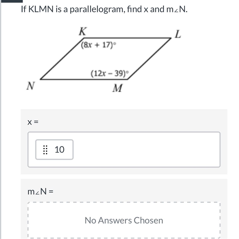 Find the x and the m-example-1