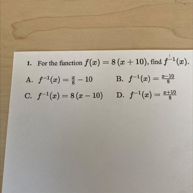 For the function f(x) =8(x+10), find f-example-1