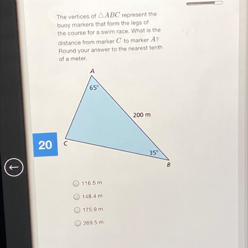 he vertices of ABC represent theuoy markers that form the legs ofne course for a swim-example-1