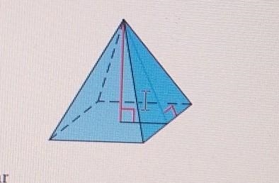 The height of the lateral faces if the pyramid is the ______ (height, slant height-example-1