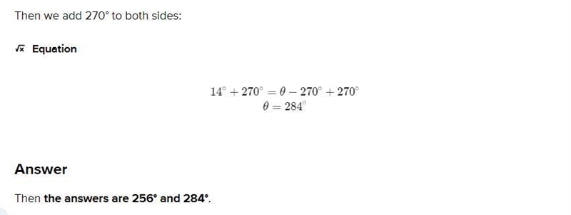 Find all angles 0 (theta) such that zero degree is less than or equal to theta and-example-1