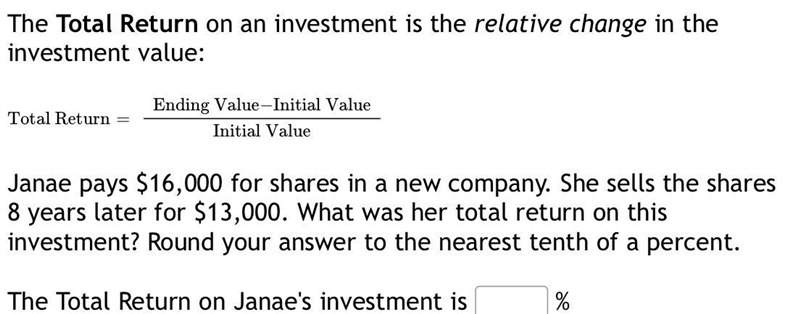 Janae pays $16,000 for shares in a new company. She sells the shares 8 years later-example-1