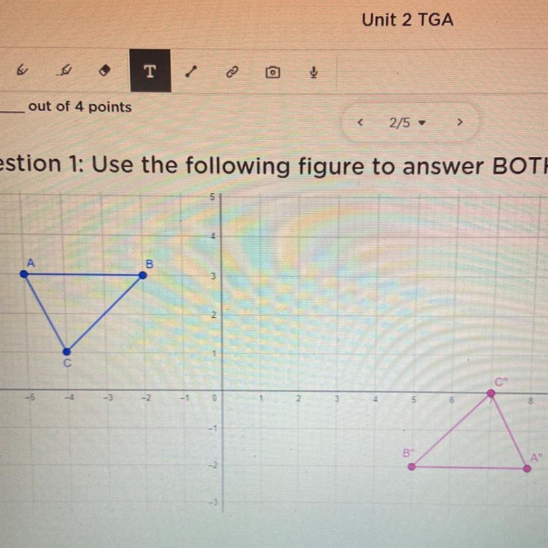 (a) Describe in words a sequence of transformations that maps AABC to AA"B&quot-example-1