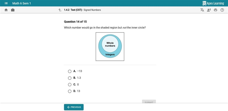 Which number would go in the shaded region, not the circle?-example-1