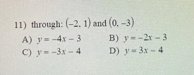 How do you solve this? I know the formula is y=mx+b-example-1