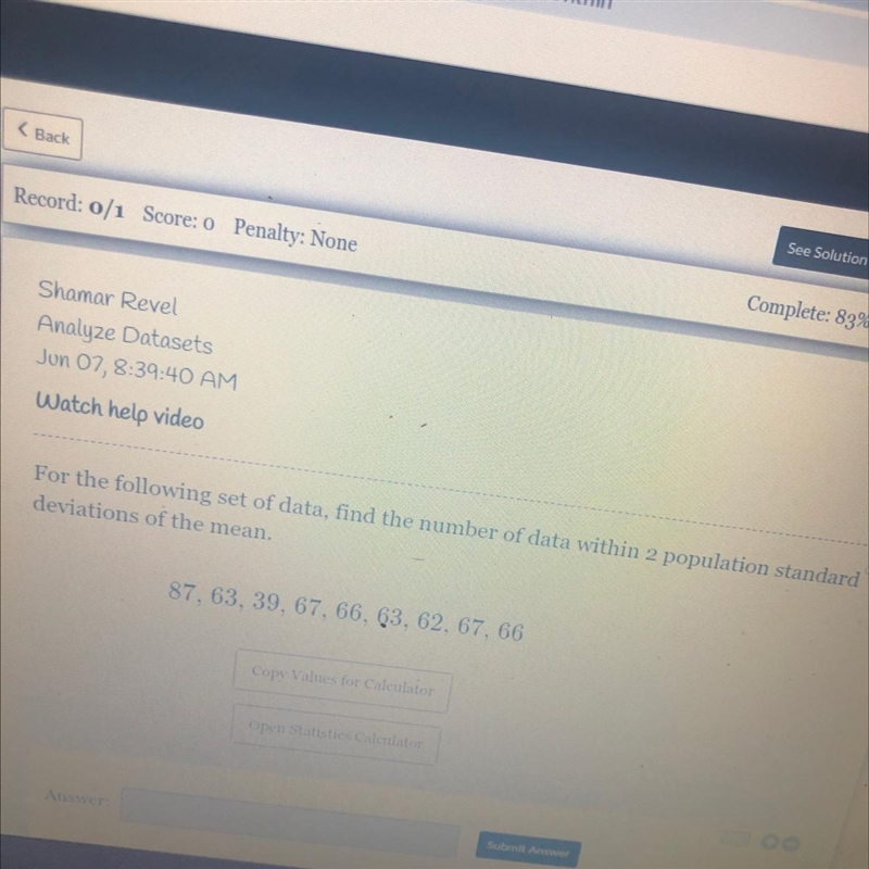 For the following set of data, find the number of data within 2 population standarddeviations-example-1