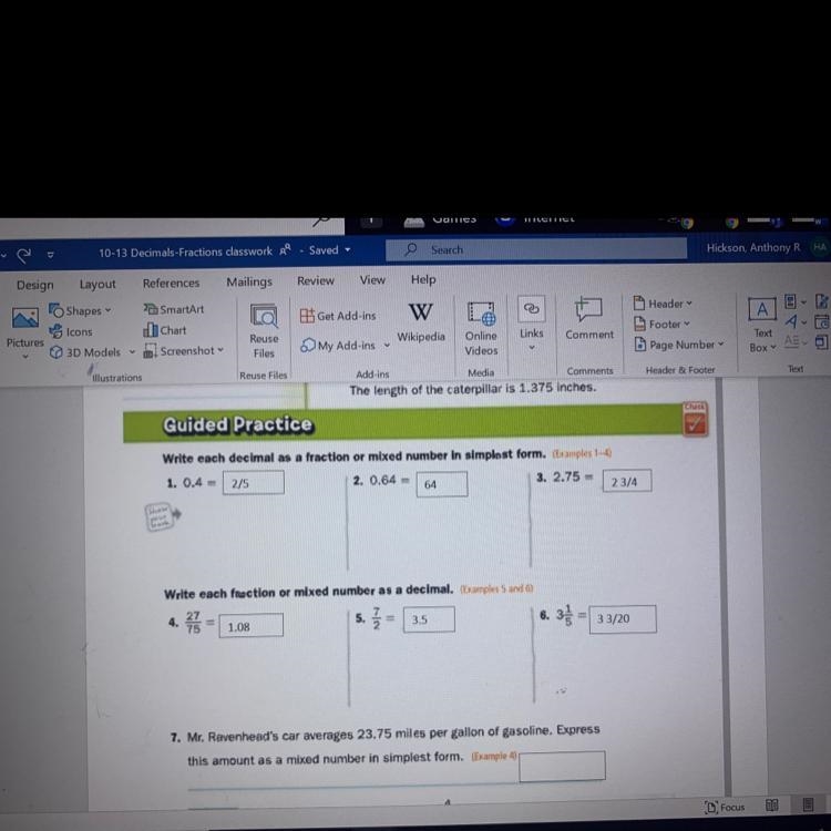 Need answers for write each fraction or mixed number as a decimal 27/75=7/2=3 1/5=-example-1