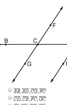 4. Name four line segments that have point C as an endpoint. * 1 point Option 1 Option-example-1