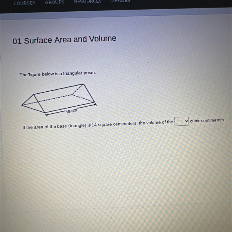 If the area of the base (triangle) is 14 square centimeters, the volume of the cubic-example-1