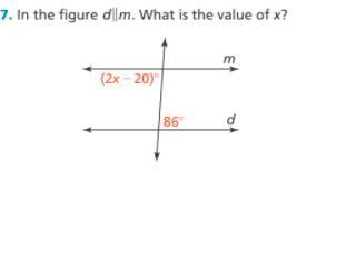 In the figure d||m. what is the value of x?-example-1