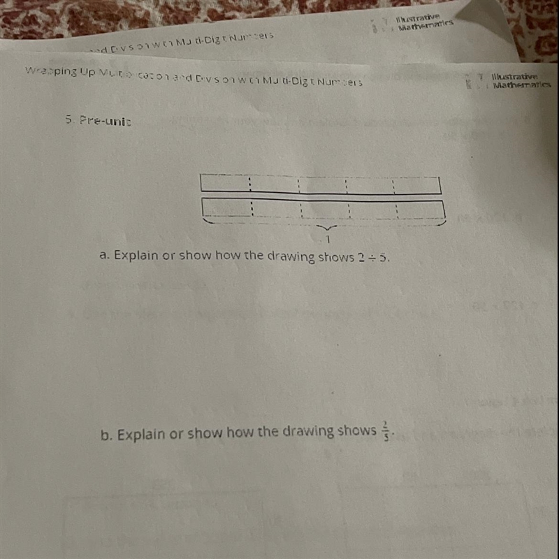 Explain or show how the drawing shows 2 divided by 5-example-1