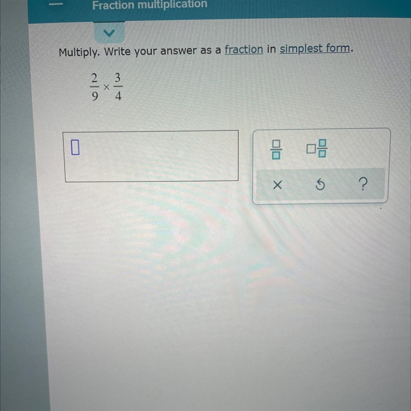 Multiple write your answer as a fraction in simplest form.-example-1