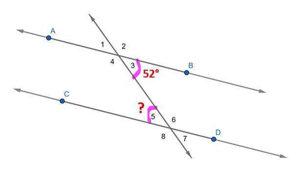 Measure of ∡5 (Hint: What theorem lets you compare ∡3 and ∡5?)-example-2