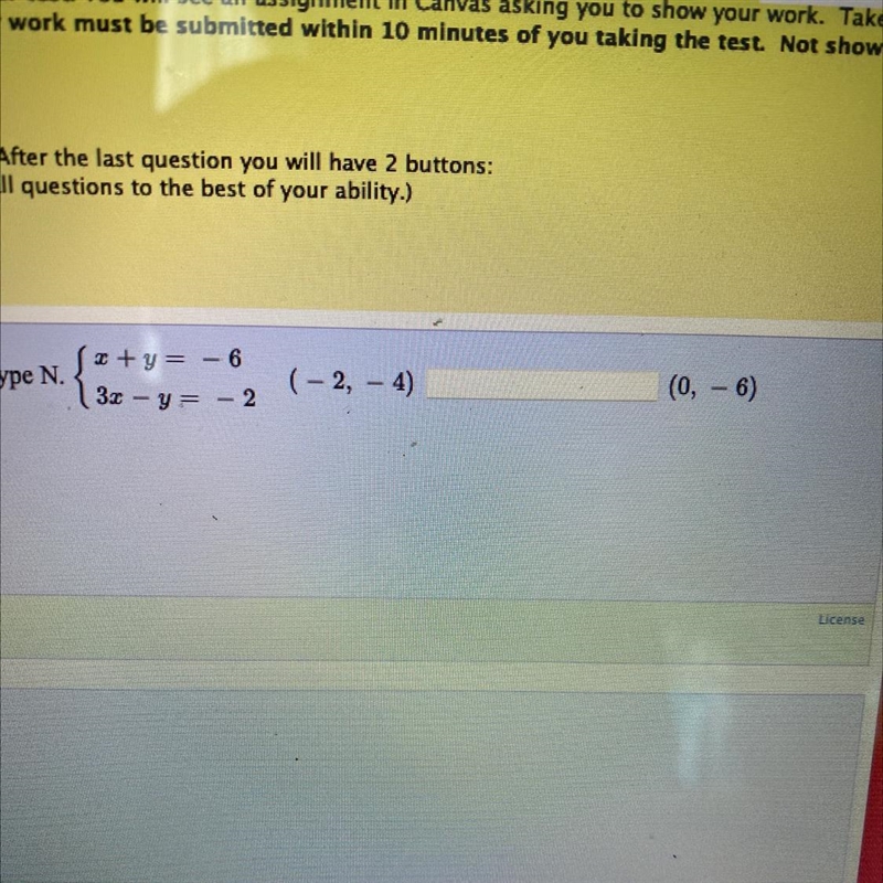 Determine if each ordered pair is a solution to the given system?-example-1