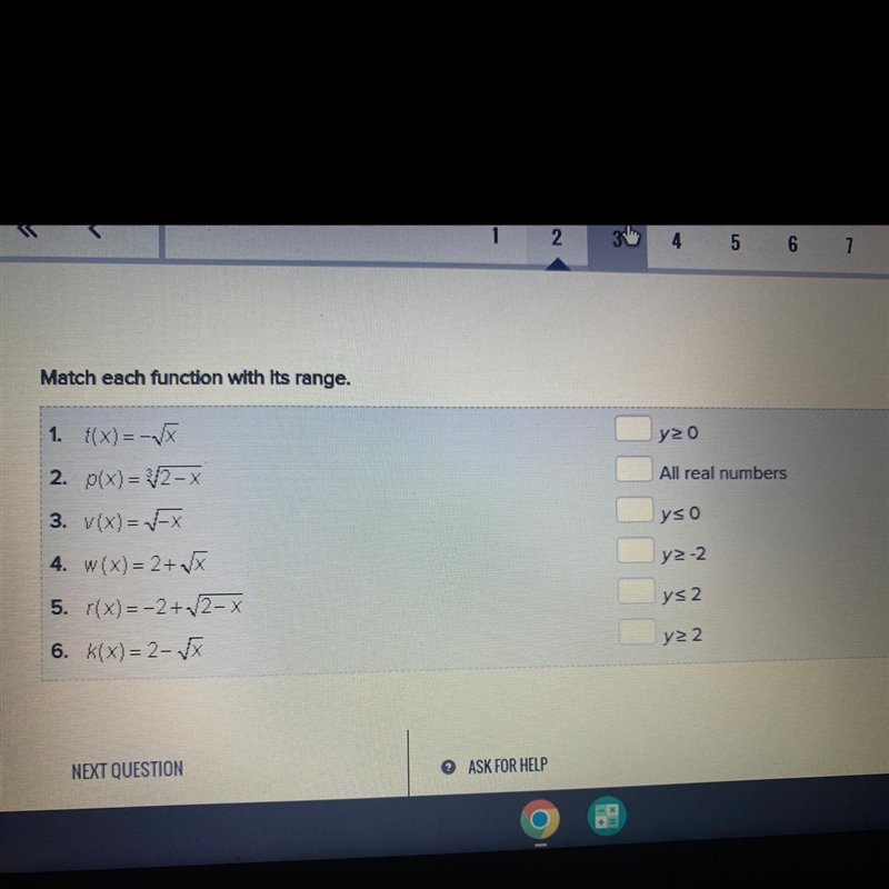 Match each function with its range.-example-1