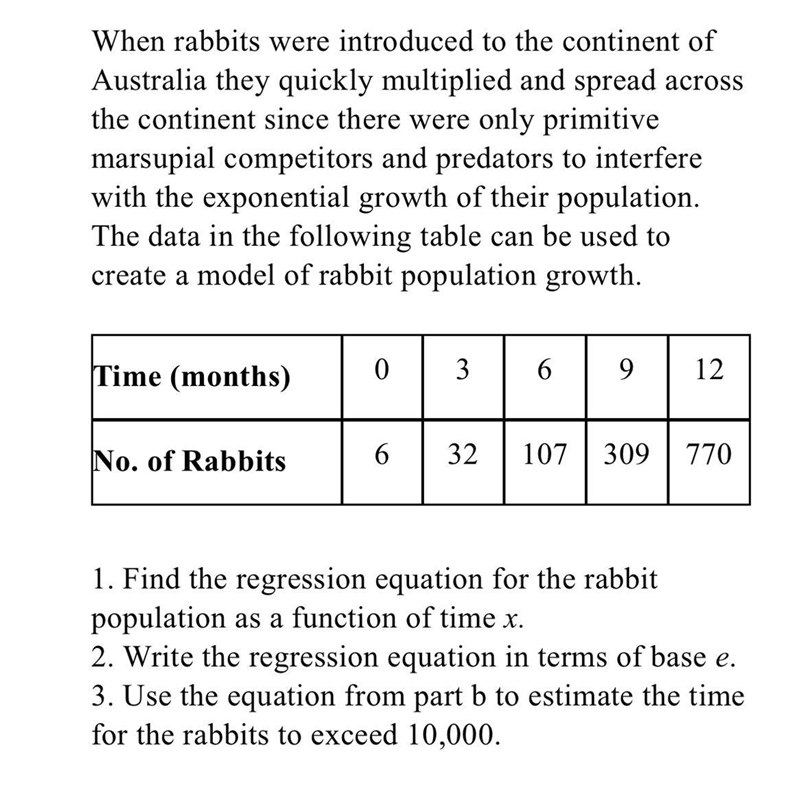 When rabbits were introduced to the continent of Australia they quickly multiplied-example-1