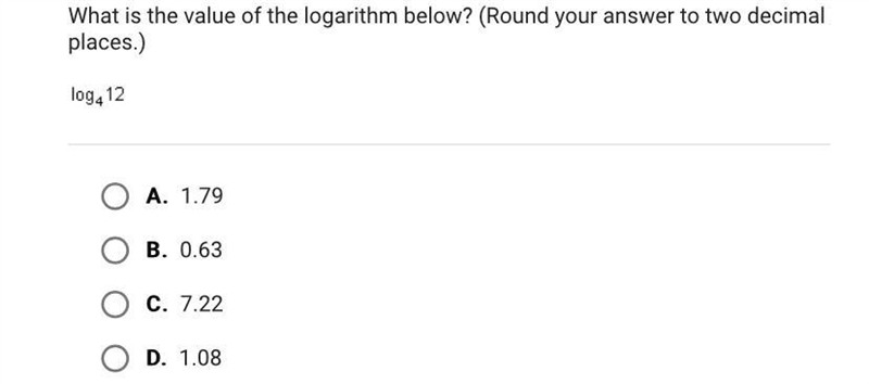 What is the value of the logarithm below? (Round your answer to two decimalplaces-example-1