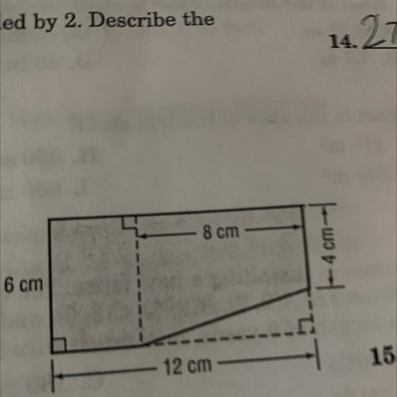 15. Find the area of the figure at the right.-example-1