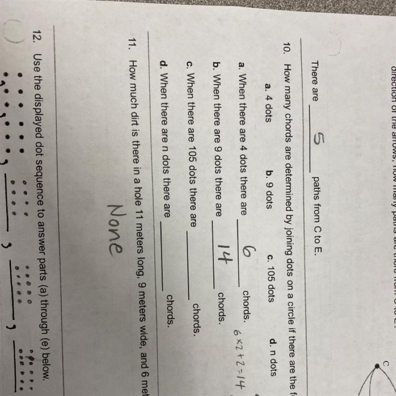 How many chords are determined by joining dots on a circle-example-1