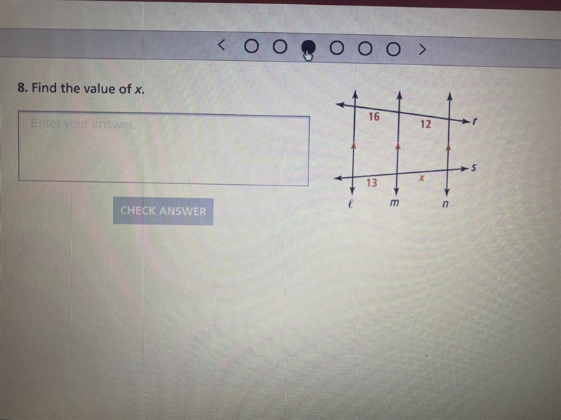 Need help with his geometry question. Find the value of x-example-1