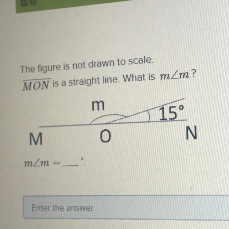 The figure is not drawn to scale. MON is a straight line. What is m-example-1