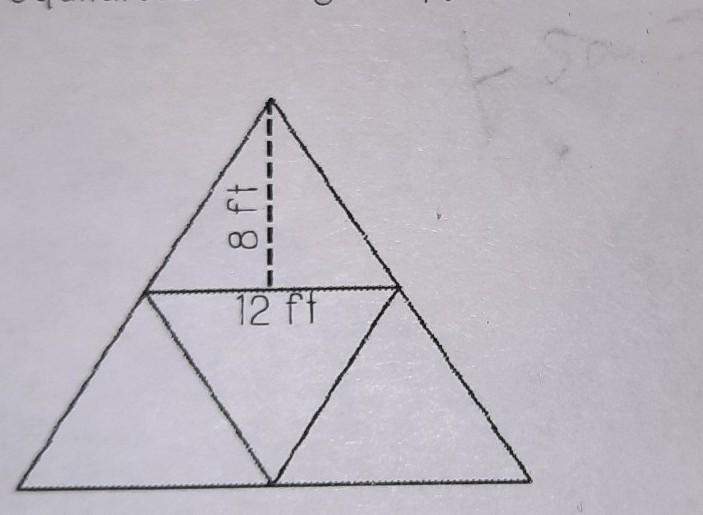 What is the lateral surface area of the equilateral triangular pyramid below?-example-1