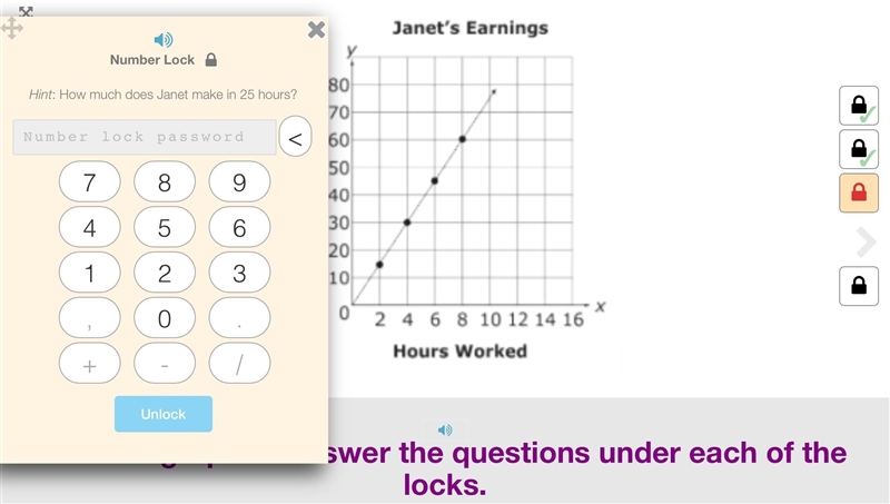 PLSS HELP ME WITH THIS 25 POINTS! How much does Janet make in 25 hours?-example-1