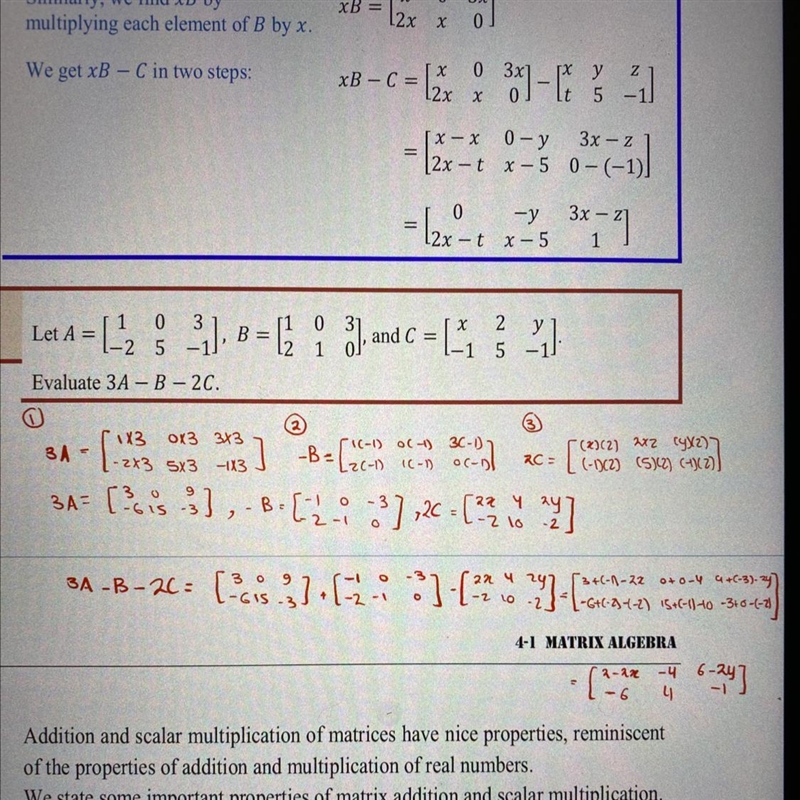 Can someone find the value of: 3A-B-2C-example-1