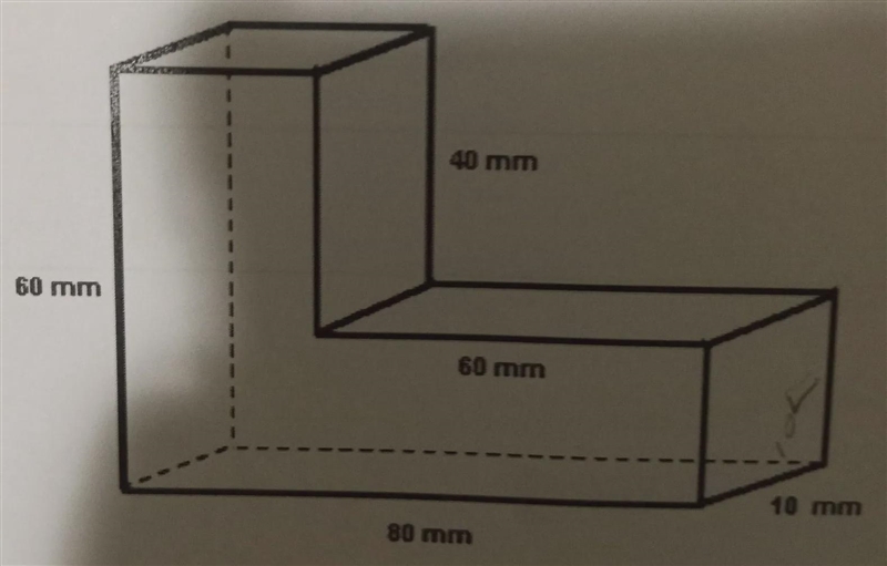 A student has an L-shaped eraser as shown below with the dimensions given. If the-example-1