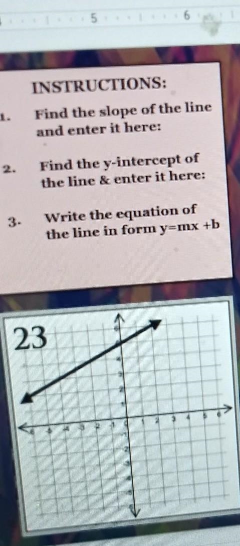 1. INSTRUCTIONS: Find the slope of the line and enter it here: Find the slope of the-example-1