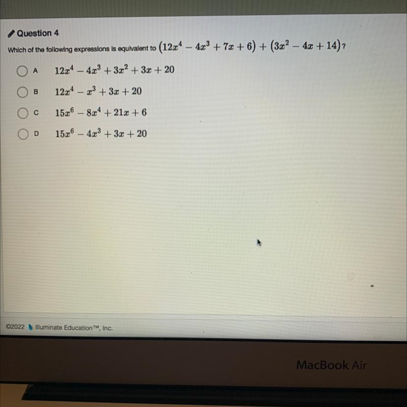 Which expression is equivalent to (3x² + 3x - 3) - (6x² - 4x - 2)?-example-1