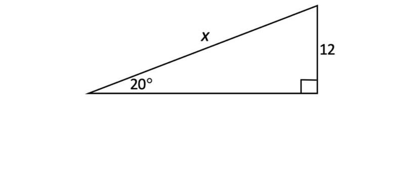 Determine the length of x in the triangle. Give your answer to two decimal places-example-1