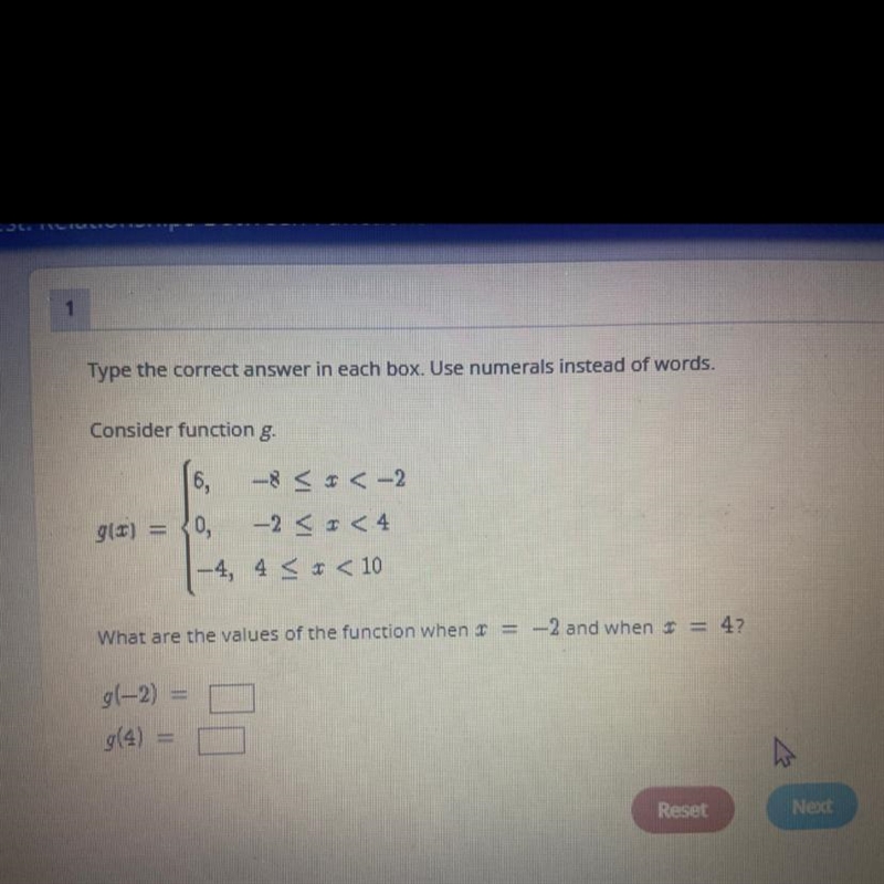 What are the values of the function when x=-2 and when x=4-example-1