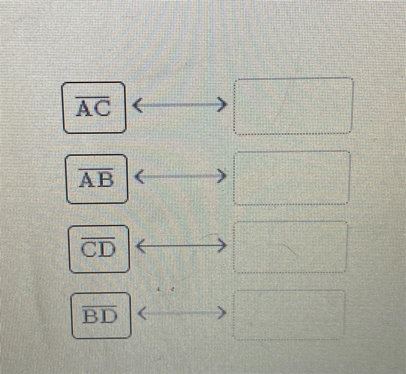 Using the graph above match the segment the segment names with their corresponding-example-2